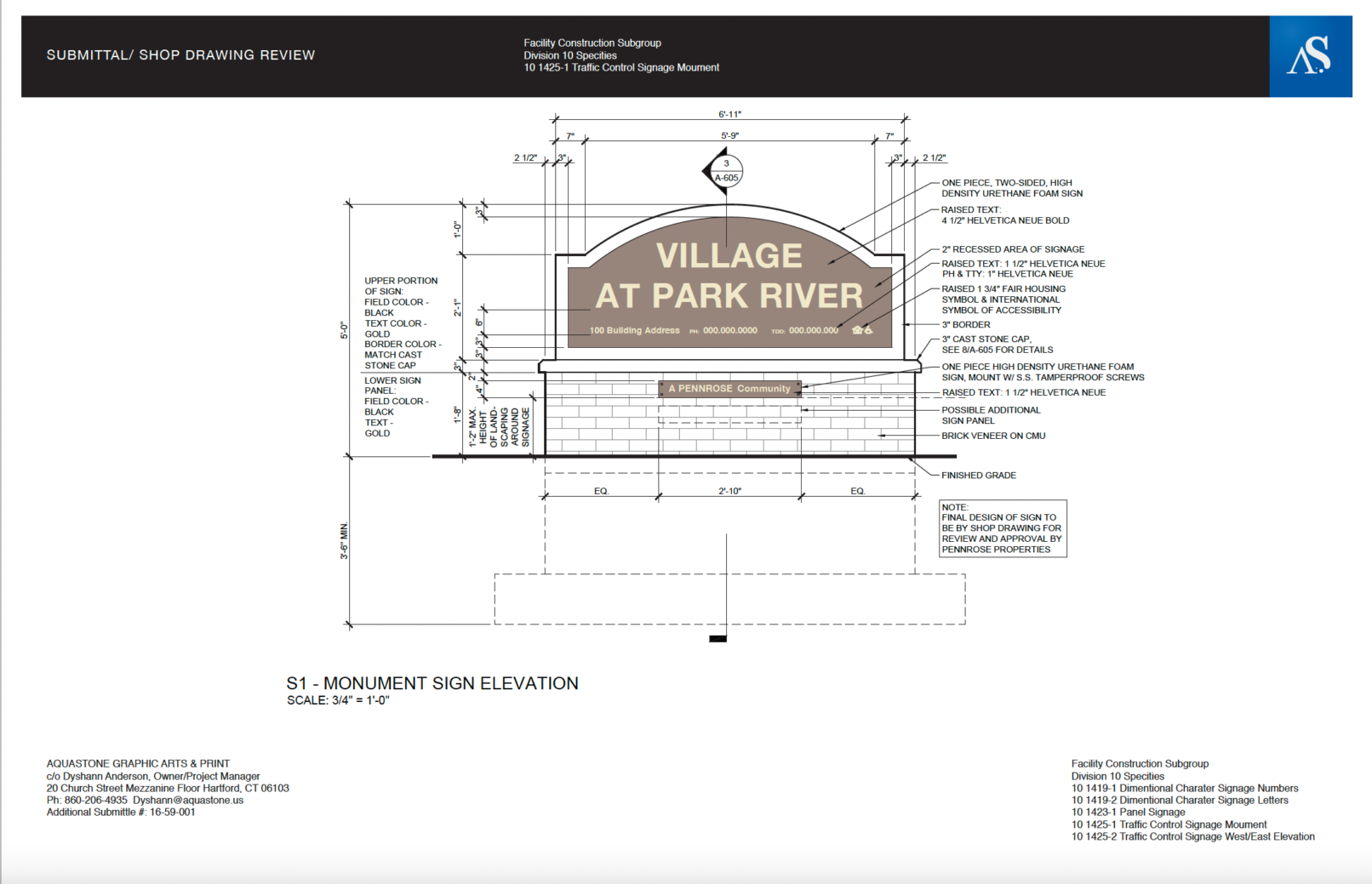 Traffic Control Signage Monument