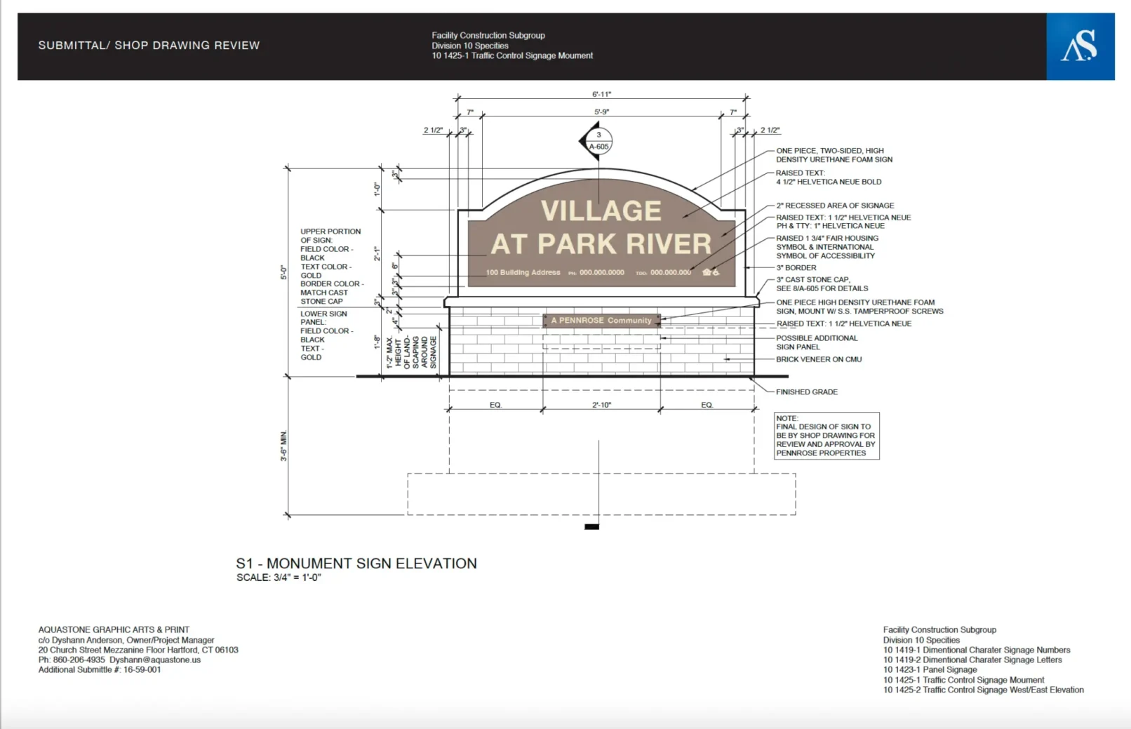 Traffic Control Signage Monument