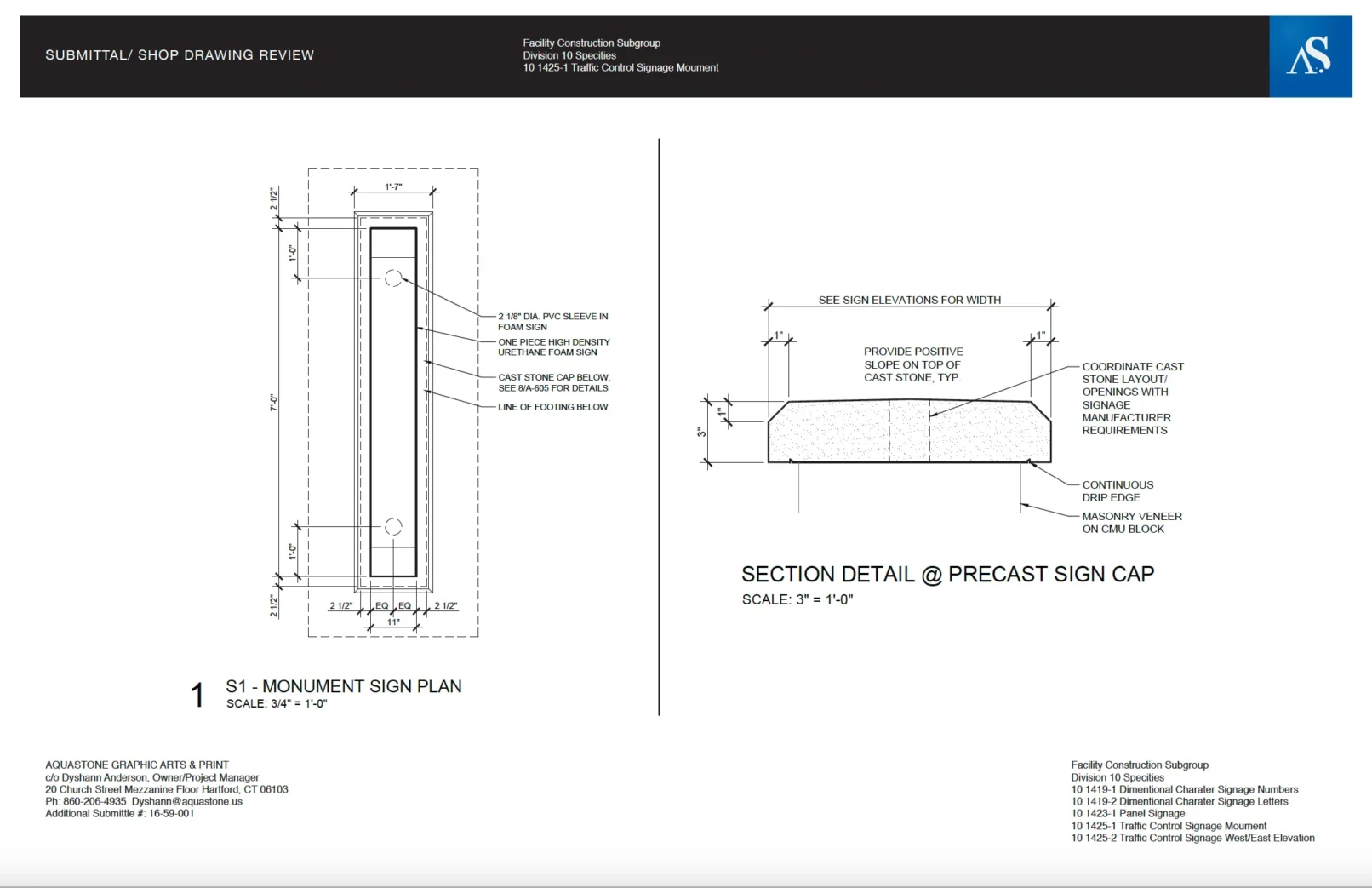 Traffic Control Signage Monument